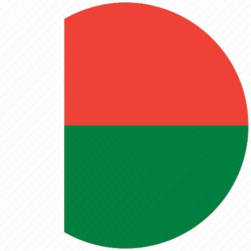 Flag of madagascar, madagascar, madagascar's circled flag, madagascar's flag icon - Download on Iconfinder
