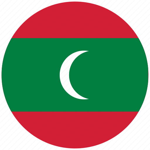 Flag of maldives, maldives, maldives's circled flag, maldives's flag icon - Download on Iconfinder