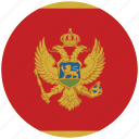 flag of montenegro, montenegro, montenegro's circled flag, montenegro's flag 