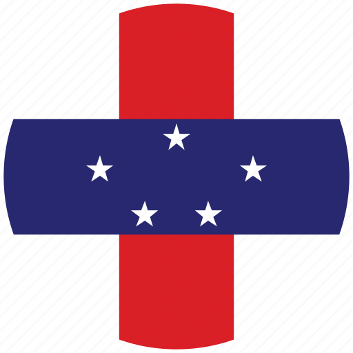 Flag of n antilles, n antilles, n antilles's circled flag, n antilles's flag icon - Download on Iconfinder