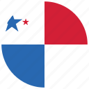 flag of panama, panama, panama's circled flag, panama's flag 