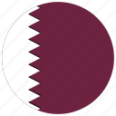 flag of qatar, qatar, qatar's circled flag, qatar's flag 