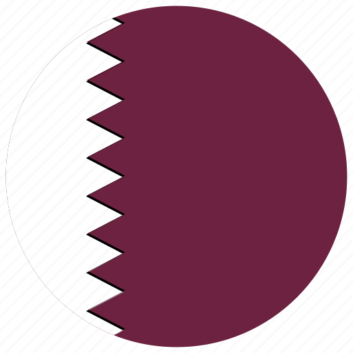 Flag of qatar, qatar, qatar's circled flag, qatar's flag icon - Download on Iconfinder