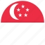 flag of singapore, singapore, singapore&#x27;s circled flag, singapore&#x27;s flag 