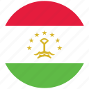 flag of tajikistan, tajikistan, tajikistan's circled flag, tajikistan's flag 