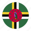 caribbean, country, dma, dominica, flag 