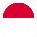 asia, asian, country, flag, idn, indonesia, indonesian