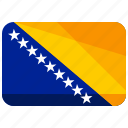 bosnia, country, flag, herzegovina