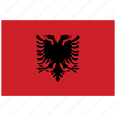 albania, albania&#x27;s flag, albania&#x27;s square flag, flag of albania