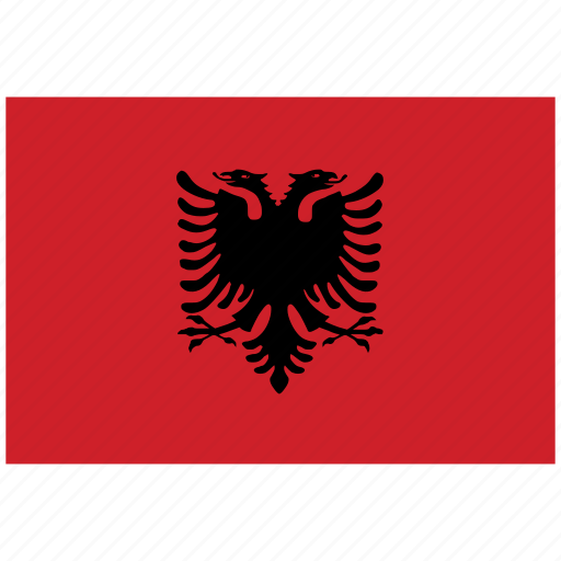 Albania, albania's flag, albania's square flag, flag of albania icon - Download on Iconfinder