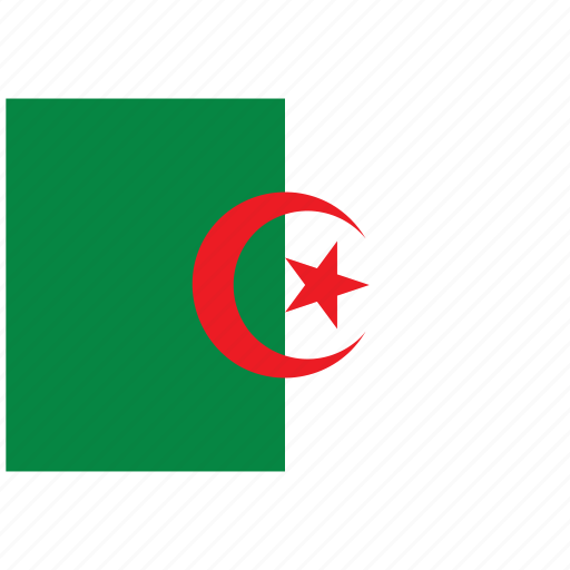 Algeria, algeria's flag, algeria's square flag, flag of algeria icon - Download on Iconfinder