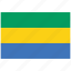 flag of gabon, gabon, gabon's flag, gabon's square flag 