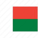flag of madagascar, madagascar, madagascar&#x27;s flag, madagascar&#x27;s square flag