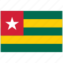 flag of togo, togo, togo's flag, togo's square flag 