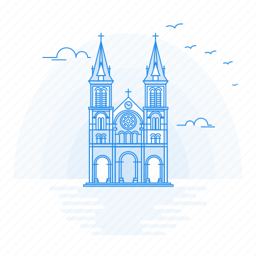 Architecture, basilica, dame, landmark, monument, notre, saigan icon - Download on Iconfinder