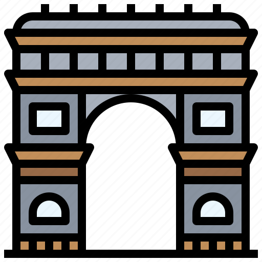 Arc, architecture, buildings, city, landmark, monuments, triomphe icon - Download on Iconfinder