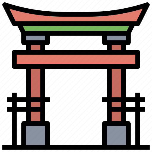 Architecture, buildings, city, gate, landmark, monuments, torii icon - Download on Iconfinder