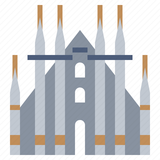 Architecture, buildings, cathedral, city, landmark, milan, monuments icon - Download on Iconfinder