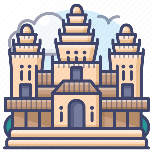 Angkor, cambodia, temple icon - Download on Iconfinder