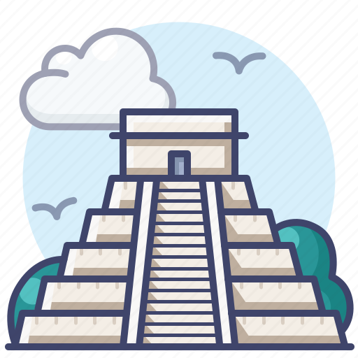 Chichen, itza, mayan, pyramids icon - Download on Iconfinder