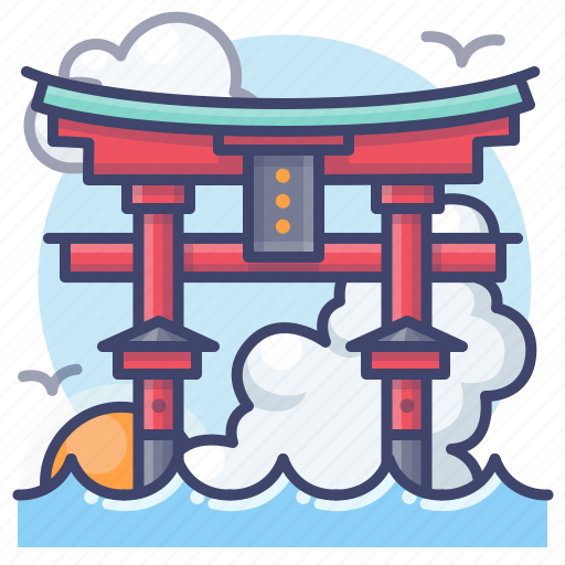 Itsukushima, japan, landmark, shrine icon - Download on Iconfinder
