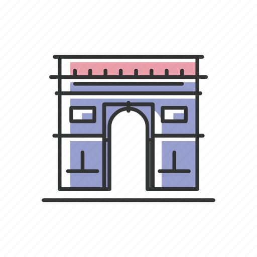Arc de triomphe, france, landmark, paris, tourism icon - Download on Iconfinder