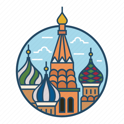Basil, church, dome, landmark, moscow, russia, st basils cathedral icon - Download on Iconfinder