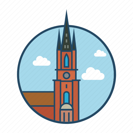 Cathedral, dome, famous building, landmark, religious, riddarholm, riddarholm church icon - Download on Iconfinder