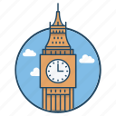 1. london, clock, famous building, house if parliament, landmark, tower, west minister 