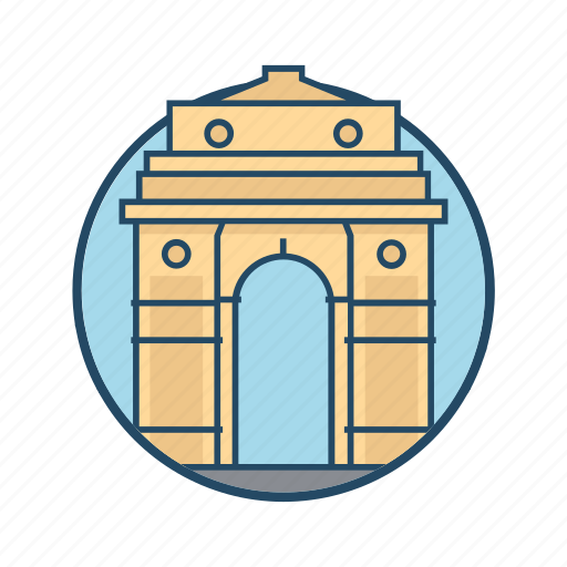 Asian, dehli gate, delhi gate india, famous building, historical, indian, landmark icon - Download on Iconfinder