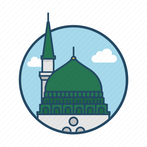 Arab, famous building, green, islam, jeddah, landmark, madinah saudi arabia icon - Download on Iconfinder