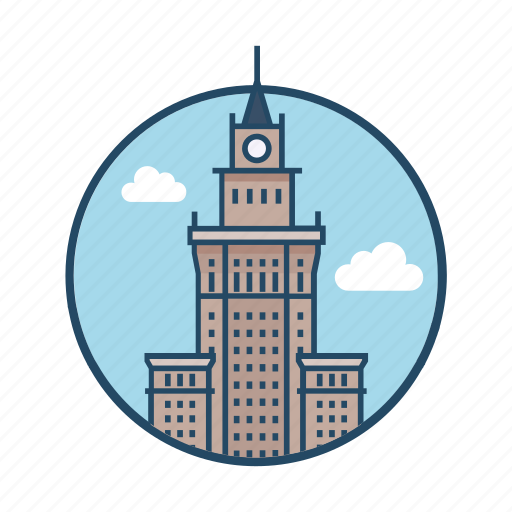 Capital, capital warsaw poland, contour, europe, famous building, giant, landmark icon - Download on Iconfinder