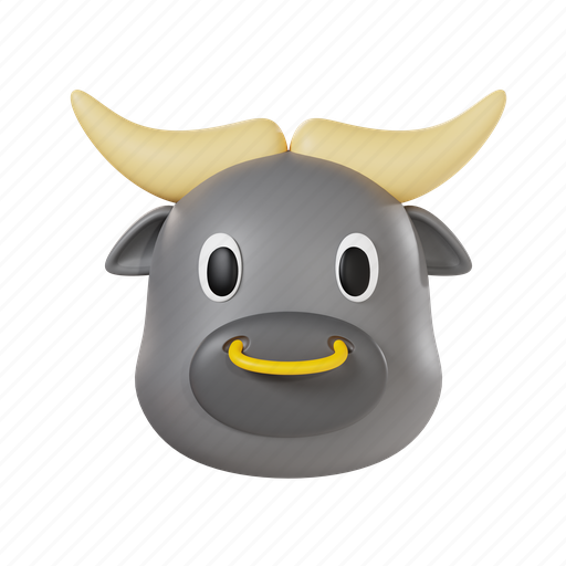 Buffalo, animal, wild, mammal, grey, horn 3D illustration - Download on Iconfinder