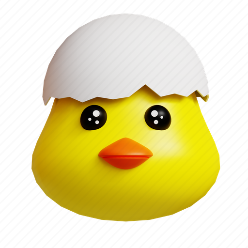 Duckling, yellow, animal, quack, farm, bird 3D illustration - Download on Iconfinder