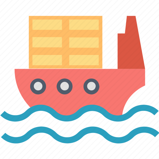 Barge, cargo, boat, delivery, sea, shipping, transportation icon - Download on Iconfinder
