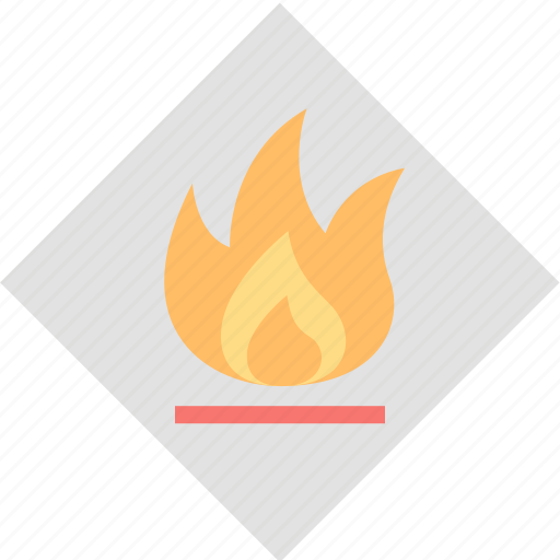 Flammable, caution, delivery, flame, label, shipping, tag icon - Download on Iconfinder