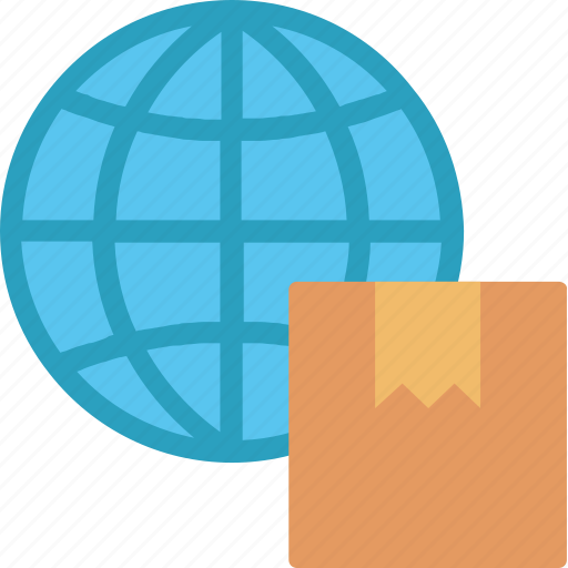 Shipping, worldwide, box, delivery, globe, logistics, transportation icon - Download on Iconfinder