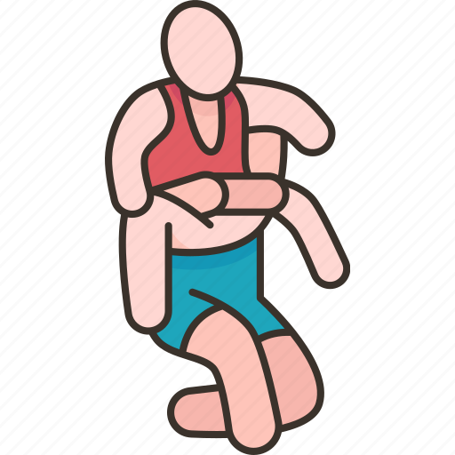 Atomic, drop, wrestlers, lifting, action icon - Download on Iconfinder