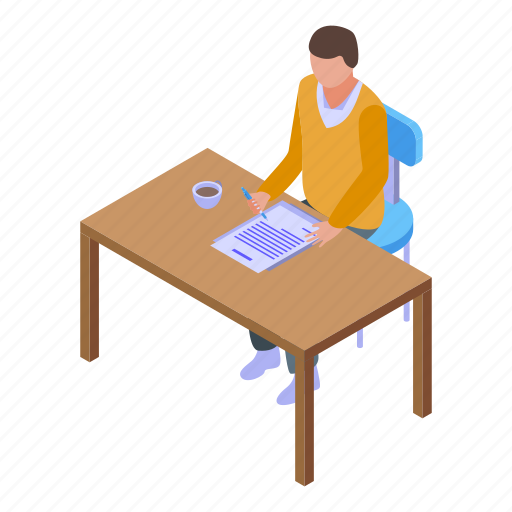 Letter, writing, isometric icon - Download on Iconfinder
