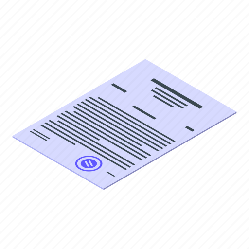 Writing, document, isometric icon - Download on Iconfinder
