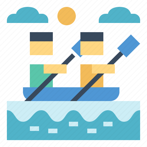 Beach, canoeing, sports, summertime, water icon - Download on Iconfinder