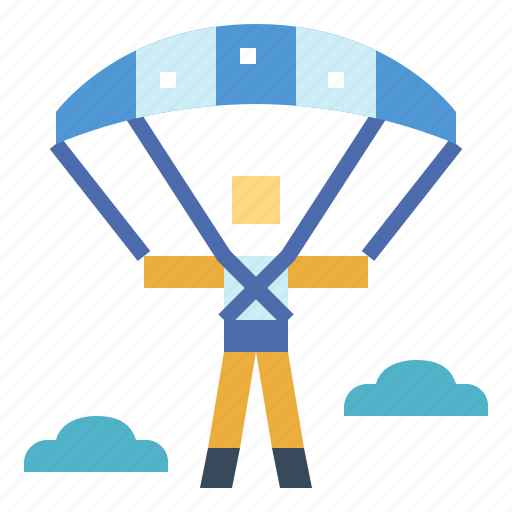Gliding, parachute, parachutist, paragliding icon - Download on Iconfinder