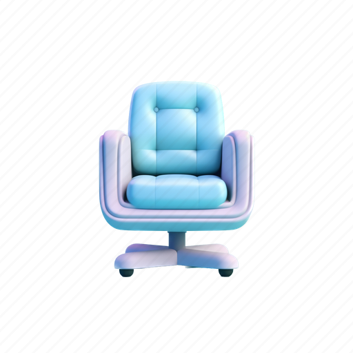 Big, chair, office, furniture, seat, work, interior 3D illustration - Download on Iconfinder