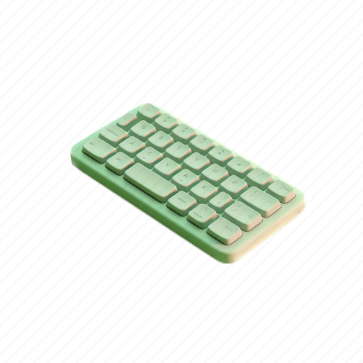 Keyboard, typing, hardware, letter, computer, text, type 3D illustration - Download on Iconfinder