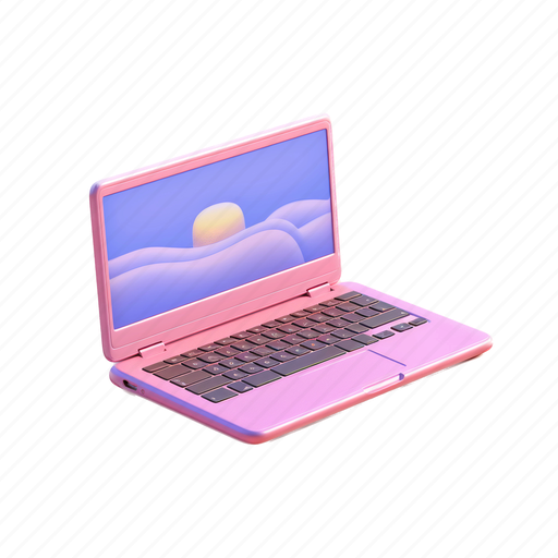 Laptop, pc, notebook, internet, monitor, screen, desktop 3D illustration - Download on Iconfinder