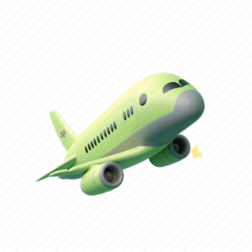Plane, fly, airplane, travel, air, transportation, flight 3D illustration - Download on Iconfinder