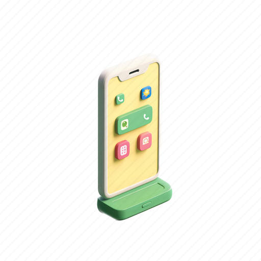 Smartphone, phone, iphone, mobile, contact, telephone, app 3D illustration - Download on Iconfinder