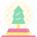 decoration, globe, ornament, snow, tree, winter