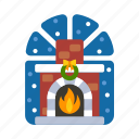christmas, fire, fireplace, warm, winter, xmas