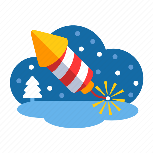 Celebrate, christmas, fireworks, party, rocket, rocket fireworks, xmas icon - Download on Iconfinder